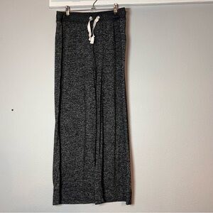 J. Crew Lounge Pants Crop Capri Gray Grey Heathered Wide Leg Soft Size Small